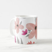 Waterdichte Bloemen: Bloemen Sophisticatie Koffiemok (Voorkant links)