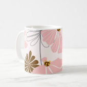 Waterdichte bloemen: een Mok met een botanische to (Voorkant links)