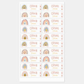 Waterdichte Boho Rainbow naamlabels Labels (Vel)