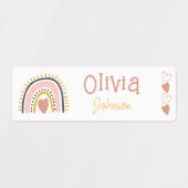 Waterdichte Boho Rainbow naamlabels Labels (Design 2)
