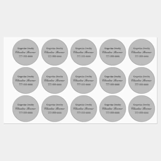 Waterdichte cirkel sticker Bedrijfs Kunstenaar Amb (Vel)