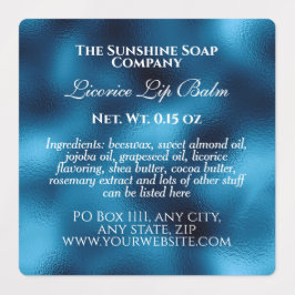  waterdichte cosmetica blauwe folie labels