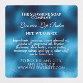  waterdichte cosmetica blauwe folie labels (Design 2)