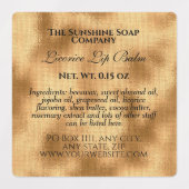  waterdichte cosmetica geweven goudfolie labels (Design 2)