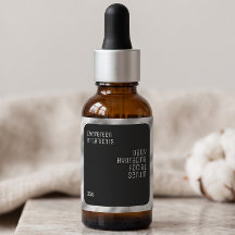 waterdichte cosmetica label zwart en zilver vierka