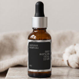 waterdichte cosmetica label zwart en zilver vierka