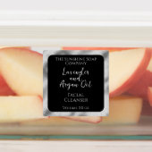 Waterdichte cosmetica productetiket zwart & zilver labels (Aangebracht)