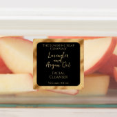 Waterdichte cosmetica productlabel - Zwart & Goud Labels (Aangebracht)