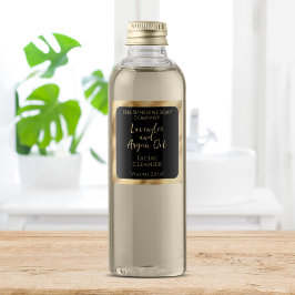 Waterdichte cosmetica productlabel - Zwart & Goud Labels