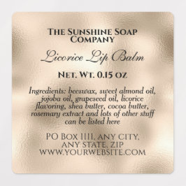  waterdichte cosmetische folie parelpap labels