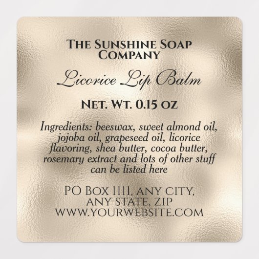  waterdichte cosmetische folie parelpap labels (Design 1)