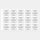 Waterdichte eenvoudige witte en zwarte zeep ingred labels (Vel)