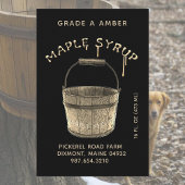 Waterdichte Esdoornsiroop Voedsellabel Zwart & Gou Voedselcontainer Etiket