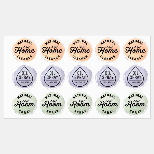 Waterdichte Etherische Olie Spray Flessenetiketten Labels (Vel)