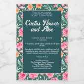 Waterdichte floral cosmetica verpakkingslabel voedselcontainer etiket (Enkel label)