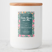 Waterdichte floral cosmetica verpakkingslabel voedselcontainer etiket (Voorkant)