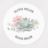 Waterdichte florale roos succulente-naamlabels labels (Design 2)