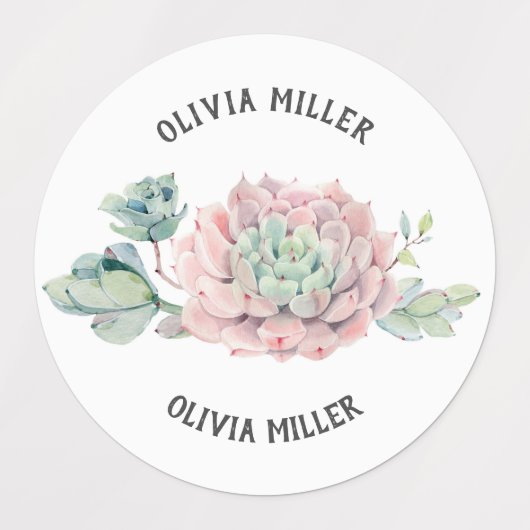 Waterdichte florale roos succulente-naamlabels labels (Design 1)
