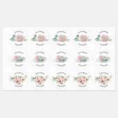 Waterdichte florale roos succulente-naamlabels labels (Vel)