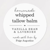 Waterdichte geklopte talg-balm-boter-crème labels (Design 1)