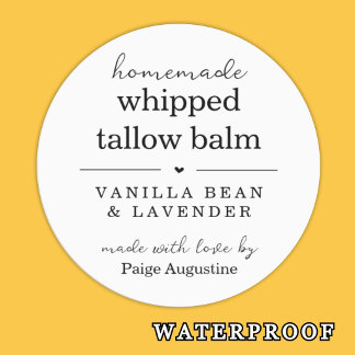 Waterdichte geklopte talg-balm-boter-crème labels