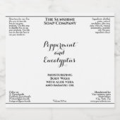 Waterdichte gekrulde lettertype witte cosmetica fl sparkling wijnetiket (Enkel label)