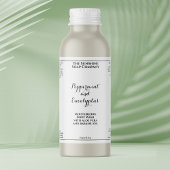 Waterdichte gekrulde lettertype witte cosmetica fl sparkling wijnetiket