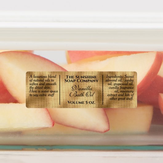  waterdichte geweven goudcosmetica labels (Aangebracht)