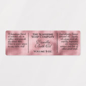 Waterdichte  geweven roze folie cosmetica labels (Design 1)