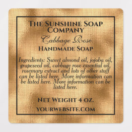 Waterdichte goudfolie en zeep-cosmetica voor zwart labels