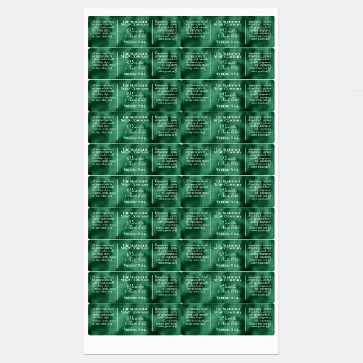  waterdichte groene folie zeep labels (Vel)