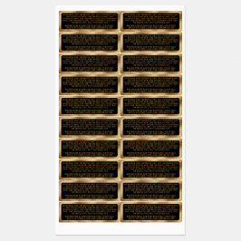 waterdichte ingrediënten etiket zwarte goudrechtho labels