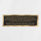 waterdichte ingrediënten etiket zwarte goudrechtho labels (Design 1)