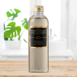 Waterdichte ingrediënten label - Black Gold Square