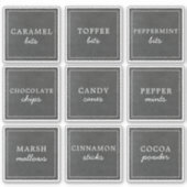 Waterdichte kerst warme chocolade bar jar etikette sticker (Voorkant)