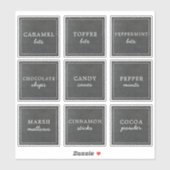 Waterdichte kerst warme chocolade bar jar etikette sticker (Vel)
