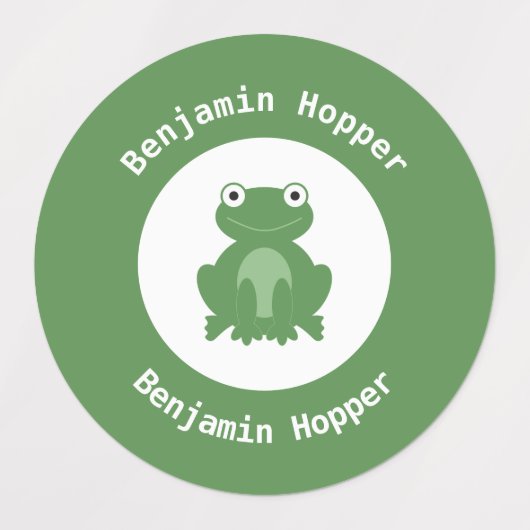 Waterdichte kikkernaamlabels voor schoolkamp labels (Design 1)