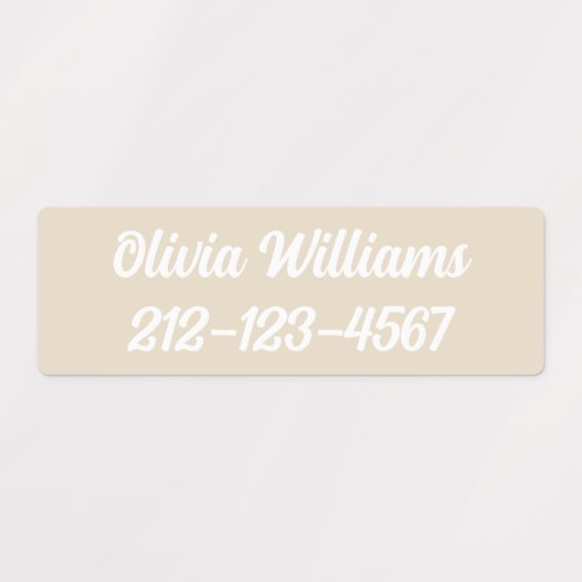 Waterdichte kinderopvang Terug naar de naam van de Labels (Design 2)