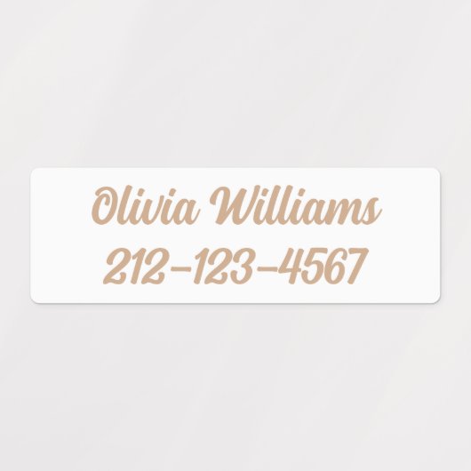 Waterdichte kinderopvang Terug naar de naam van de Labels (Design 1)