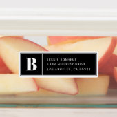 Waterdichte labels met monogram | Adres of info (Aangebracht)