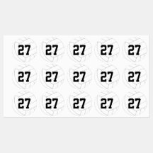 Waterdichte labels voor 1 tot 3 volleybalspelers