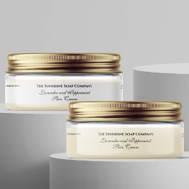 Waterdichte lage cosmetica pot label - wit