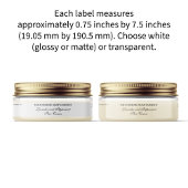 Waterdichte lage cosmetica pot label - wit