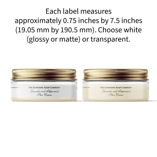 Waterdichte lage cosmetica pot label - wit