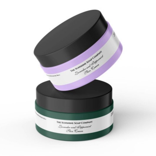 Waterdichte lage cosmetica pot label - wit