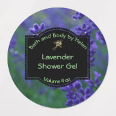 Waterdichte lavendel bad- en cosmetica label (Design 1)