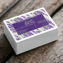 Waterdichte Lavendel Bloemen Zeep Product Label Voedselcontainer Etiket