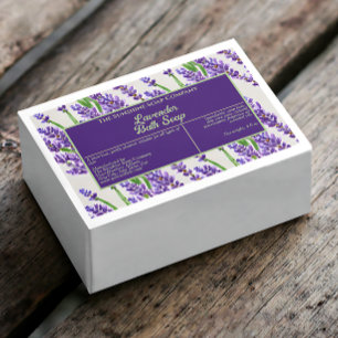 Waterdichte Lavendel Bloemen Zeep Product Label Voedselcontainer Etiket