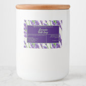 Waterdichte Lavendel Bloemen Zeep Product Label Voedselcontainer Etiket (Voorkant)