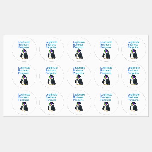waterdichte Legitimate Business Penguins sticker (Vel)